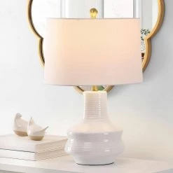 Genra 24 in. Ivory Table Lamp with White Shade by Safavieh 7 Genra 24 in. Ivory Table Lamp with White Shade by Safavieh -Safavieh Sales ivory safavieh table lamps tbl4392a 31 1000