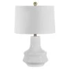 Genra 24 in. Ivory Table Lamp with White Shade by Safavieh