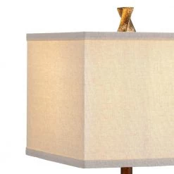 22.25 in. Spiral Antique Brass Table Lamp Set with USB port and Type C port (Set of 2) by Kawoti -Safavieh Sales kawoti lamp sets 21112 4f 1000