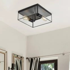 Safavieh Sales -Safavieh Sales matte black kawoti flush mount lights 21001 e1 1000