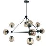 Dmarko 10-Light 44 in. Matte Black Chandelier by Radionic Hi Tech