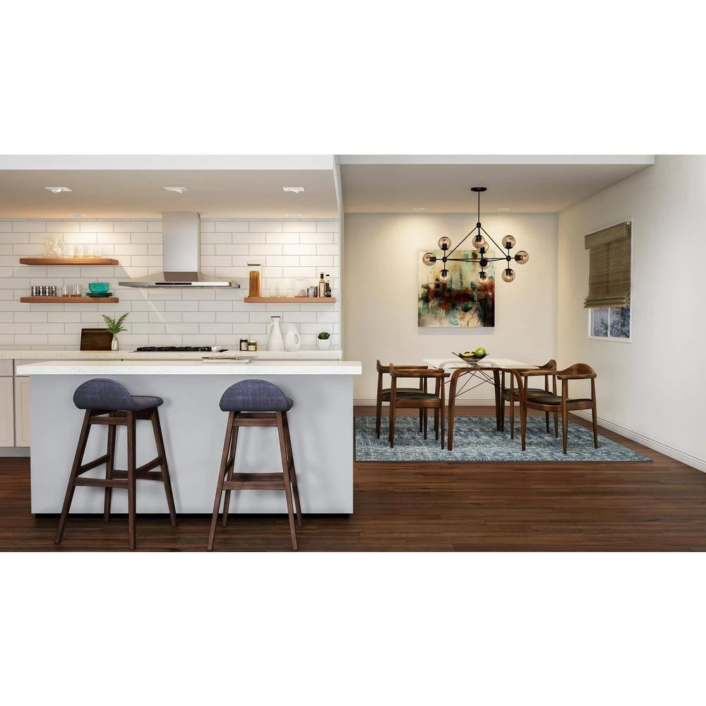 Dmarko 10-Light 44 in. Matte Black Chandelier by Radionic Hi Tech 4 Dmarko 10-Light 44 in. Matte Black Chandelier by Radionic Hi Tech - Image 4