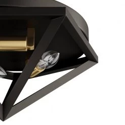 Archello 3-Light Matte Black Flush Mount by Radionic Hi Tech -Safavieh Sales matte black radionic hi tech flush mount lights fm arc 123fh ab rht 1d 1000