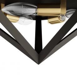 Archello 3-Light Matte Black Flush Mount by Radionic Hi Tech -Safavieh Sales matte black radionic hi tech flush mount lights fm arc 123fh ab rht 40 1000