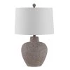 Kei 24 in. Natural Rattan Table Lamp with White Shade by Safavieh