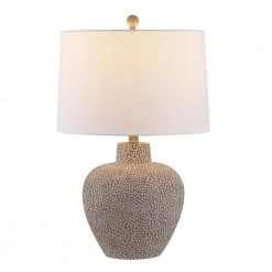 Kei 24 in. Natural Rattan Table Lamp with White Shade by Safavieh -Safavieh Sales natural rattan safavieh table lamps tbl4435a c3 1000