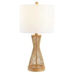 Magnus 25.5 in. Natural Table Lamp with White Shade by Safavieh -Safavieh Sales natural safavieh table lamps tbl4306a c3 1000