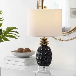 Sonny 24 in. Navy Blue Table Lamp with White Shade by Safavieh -Safavieh Sales navy blue safavieh table lamps tbl4357b 31 1000
