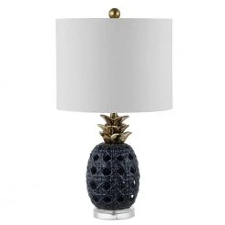 Sonny 24 in. Navy Blue Table Lamp with White Shade by Safavieh
