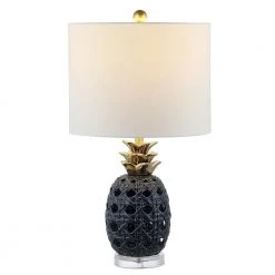Sonny 24 in. Navy Blue Table Lamp with White Shade by Safavieh -Safavieh Sales navy blue safavieh table lamps tbl4357b c3 1000
