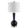 Gaetna 27 in. Navy Table Lamp with White Shade by Safavieh