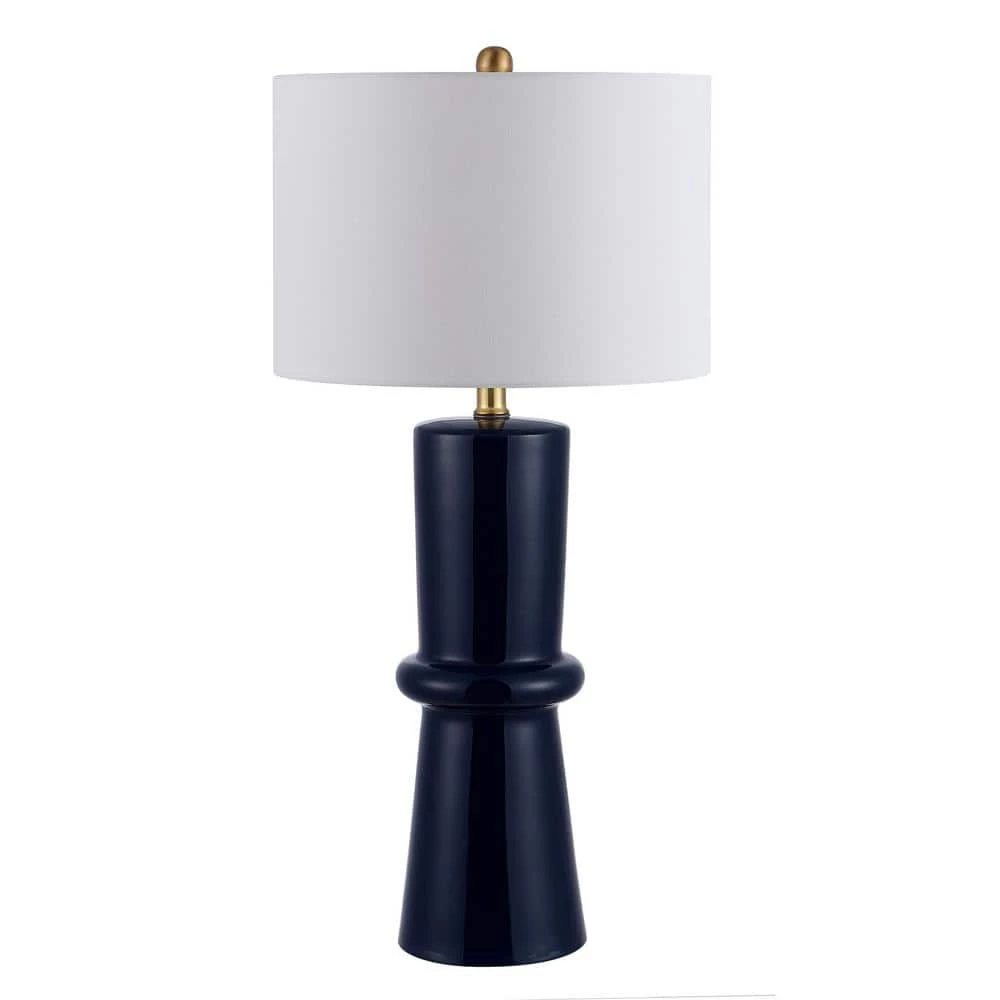 Ellaria 31 in. Navy Table Lamp with White Shade (Set of 2) by Safavieh 6 Ellaria 31 in. Navy Table Lamp with White Shade (Set of 2) by Safavieh - Image 6