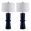 Ellaria 31 in. Navy Table Lamp with White Shade (Set of 2) by Safavieh