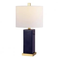 Wendi 23 in. Navy Table Lamp with White Shade by Safavieh -Safavieh Sales navy safavieh table lamps tbl4305a c3 1000