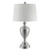 Poppy 28 in. Nickel Table Lamp with White Shade by Safavieh