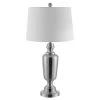 Ezra 28 in. Nickel Table Lamp with White Shade by Safavieh