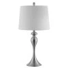 Bayan 28 in. Nickel Table Lamp with White Shade by Safavieh