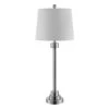 Baxter 30 in. Nickel Table Lamp with White Shade by Safavieh
