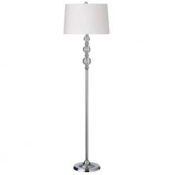 Mazely 16 in. Polished Chrome Floor Lamp by Radionic Hi Tech