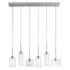 Industrial Chic 6-Light Polished Chrome Horizontal Pendant by Radionic Hi Tech