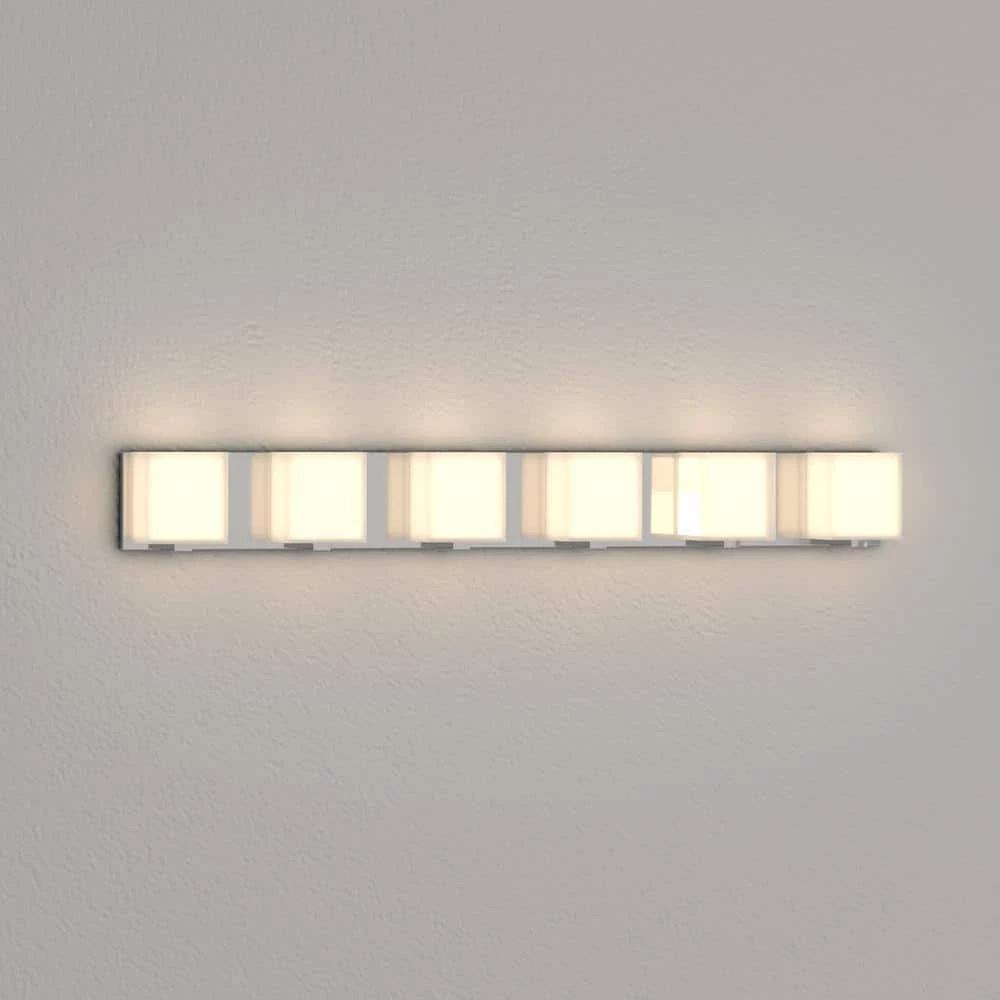 Katarina 6-Light Polished Chrome Vanity Light by Radionic Hi Tech 4 Katarina 6-Light Polished Chrome Vanity Light by Radionic Hi Tech - Image 4