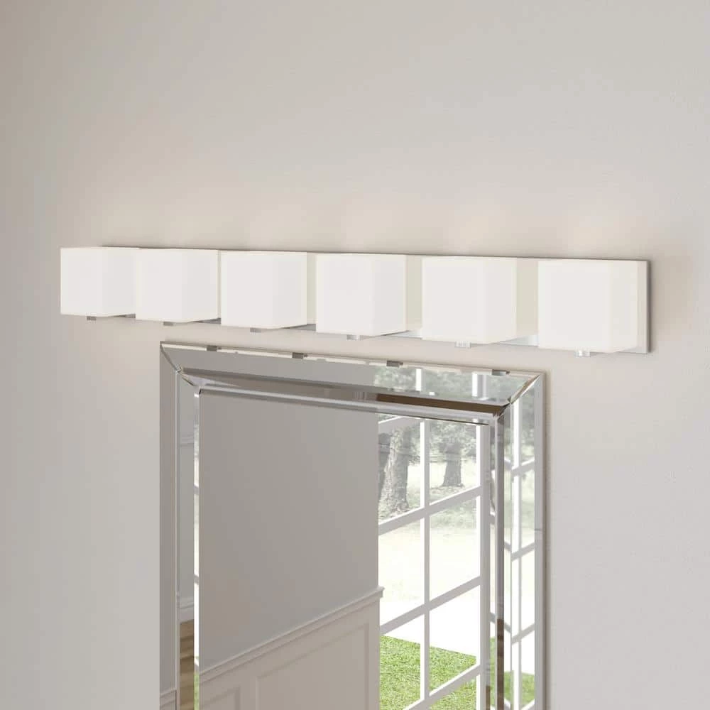 Katarina 6-Light Polished Chrome Vanity Light by Radionic Hi Tech 2 Katarina 6-Light Polished Chrome Vanity Light by Radionic Hi Tech - Image 2