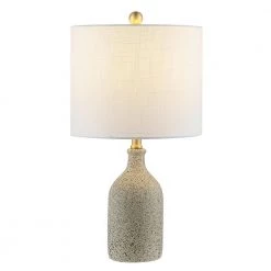 Gunnar 23 in. Sandy Table Lamp with White Shade by Safavieh -Safavieh Sales sandy safavieh table lamps tbl4307a c3 1000