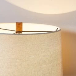 25 in. Cylinder Polyresin Table Lamp in Walnut Wood Finish by Kawoti -Safavieh Sales walnut wood kawoti table lamps 21092 44 1000