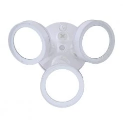 TGS 3000 Lumen Selectable White Outdoor Integrated LED Flood Light w/Round Triple Head, 4000K by HALO