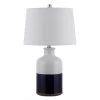 Dani 25.5 in. White/Navy Table Lamp with White Shade by Safavieh