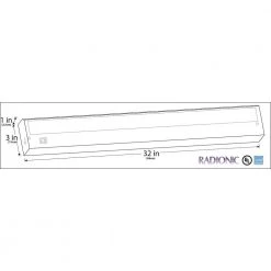 Eco II 32 in. LED White Under Cabinet Light by Radionic Hi Tech -Safavieh Sales white radionic hi tech under cabinet lights g32 wh 4f 1000