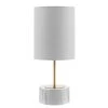 Kamilah 18 in. White Table Lamp with White Shade by Safavieh