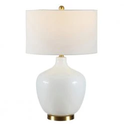 Eugenie 27 in. White Table Lamp with White Shade by Safavieh 6 Eugenie 27 in. White Table Lamp with White Shade by Safavieh -Safavieh Sales white safavieh table lamps tbl4289a c3 1000