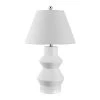 Larcia 25.5 in. White Table Lamp with White Shade by Safavieh