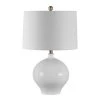 Kemli 23.5 in. White Table Lamp with White Shade by Safavieh